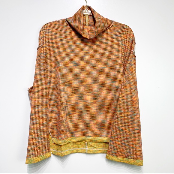 NWT Free People Sunny Days Turtle Neck in Orange - Picture 6 of 10